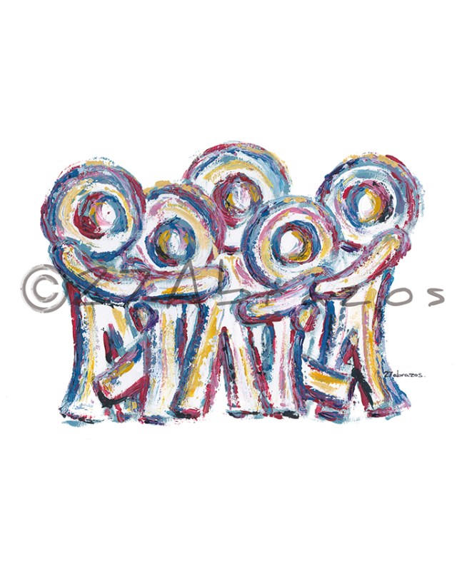 Lámina abrazo Grupo de 5