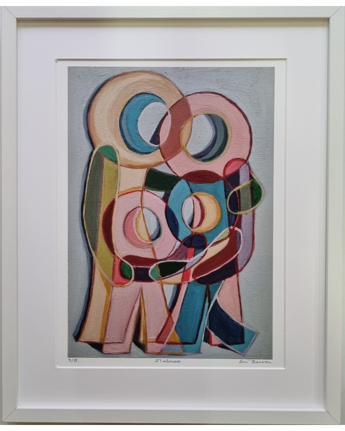 Lámina Abrazo de Familia de 4 Serie Colores